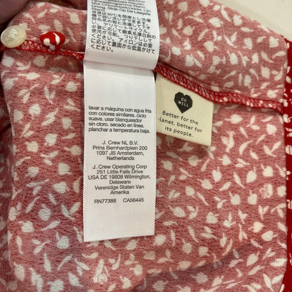 Madewell Kinston Side-Button Wrap Top in Park Picnic Size XS NWOT Red Floral - Picture 7 of 12